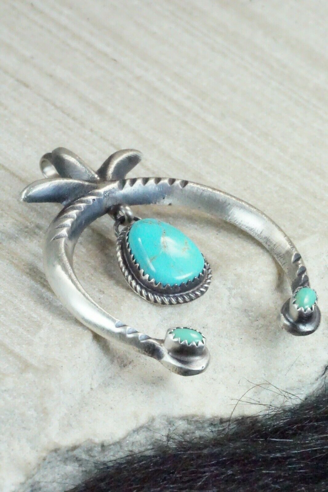 Turquoise and Sterling Silver Pendant - Martha Cayatineto - High Lonesome Trading
