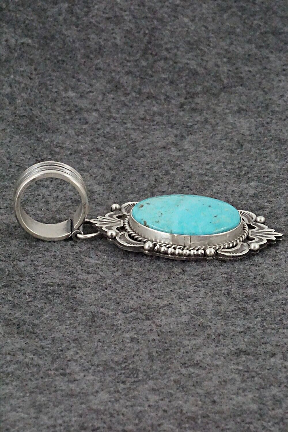 Turquoise & Sterling Silver Pendant - Michael Calladitto