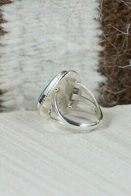 Navajo Turquoise & Sterling Silver Ring - Grace Kenneth - Size 5.5