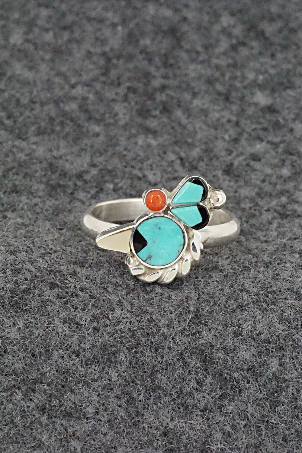 Multi Stone & Sterling Silver Ring - Michelle Peina - Size 7