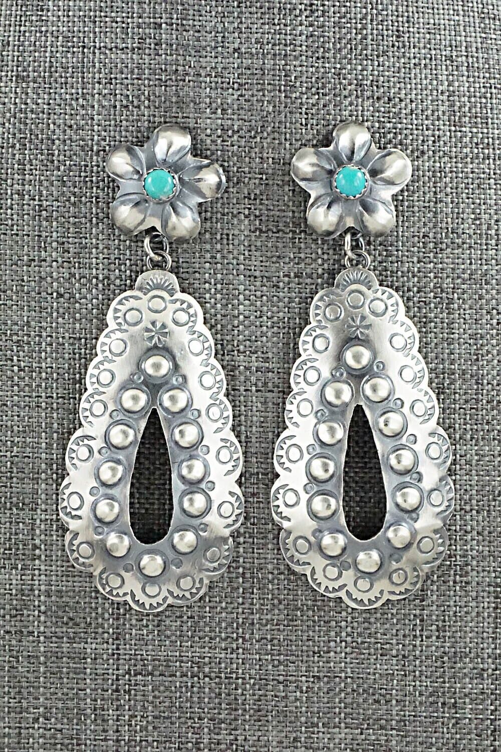 Turquoise & Sterling Silver Earrings - Gabrielle Yazzie