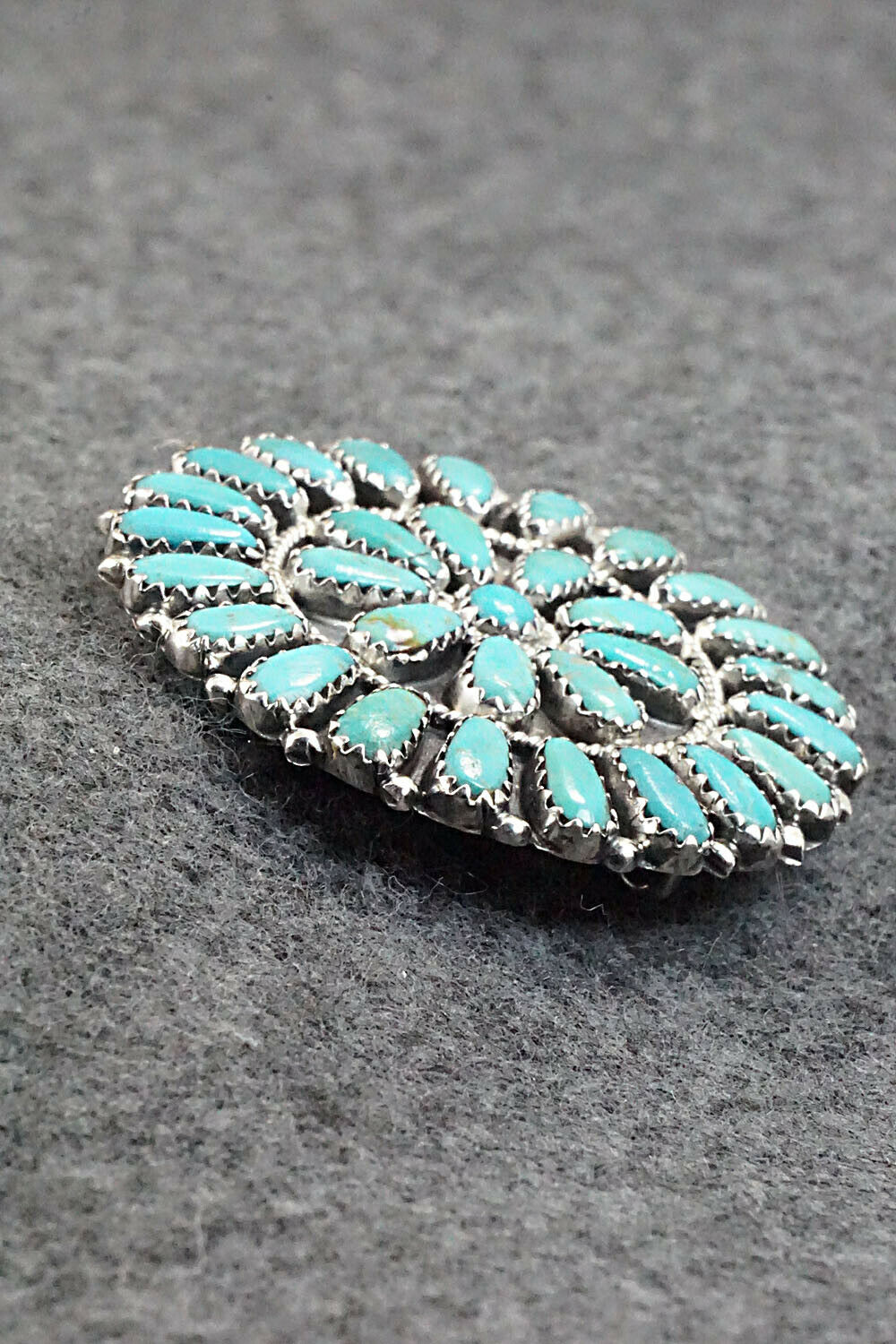 Turquoise and Sterling Silver Pendant - Zeita Begay