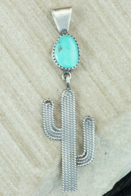 Turquoise and Sterling Silver Pendant - Annie Spencer
