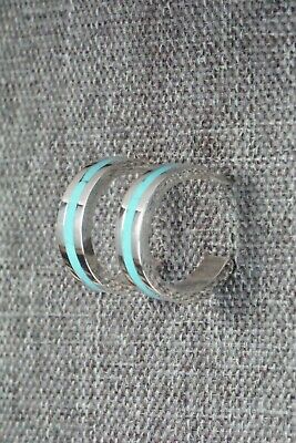Turquoise & Sterling Silver Earrings - Devin Seoutewa - High Lonesome Trading