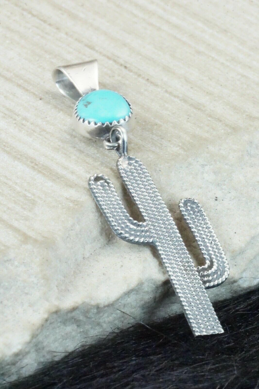 Turquoise and Sterling Silver Pendant - Annie Spencer