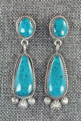 Turquoise & Sterling Silver Earrings - Sarah Yazzie