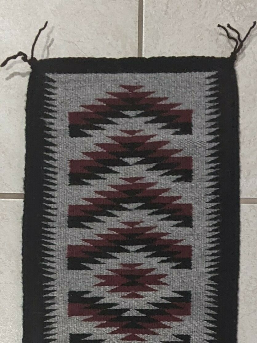 Navajo Handwoven Rug - 24.5in x 11in - Tanisha Charley - High Lonesome Trading