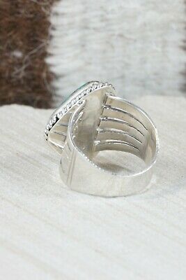 Navajo Turquoise & Sterling Silver Ring - Jeanette Saunders - Size 11.75