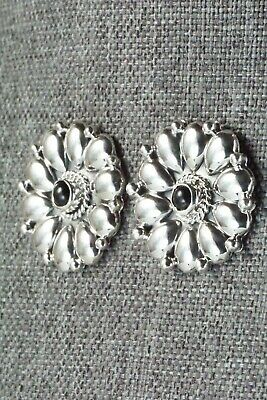 Onyx & Sterling Silver Earrings - Mike Smith
