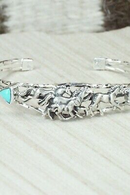 Turquoise & Sterling Silver Bracelet - Bobby Platero
