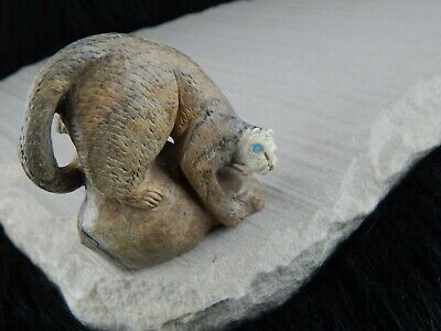 Mountain Lion Zuni Fetish - Lance Cheama - Zuni Mountain Lion Carving - High Lonesome Trading