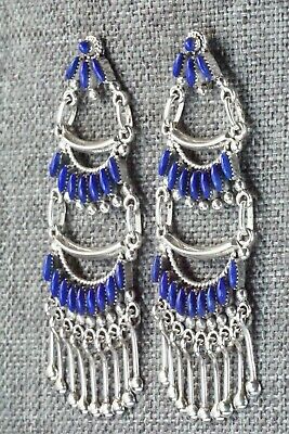 Lapis & Sterling Silver Earrings - Stewart Nakatewa
