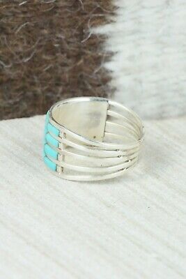 Turquoise & Sterling Silver Ring - Claresse Kylestewa - Size 8.75