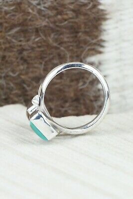 Turquoise & Sterling Silver Ring - Bobby Platero - Size 7.25