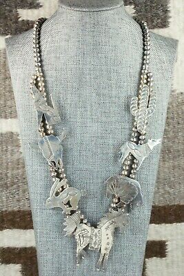 Sterling Silver Squash Blossom Necklace - Navajo