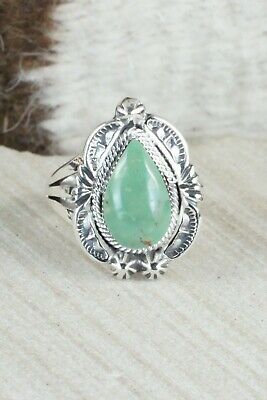 Turquoise & Sterling Silver Ring - Irvin Tsosie - Size 9