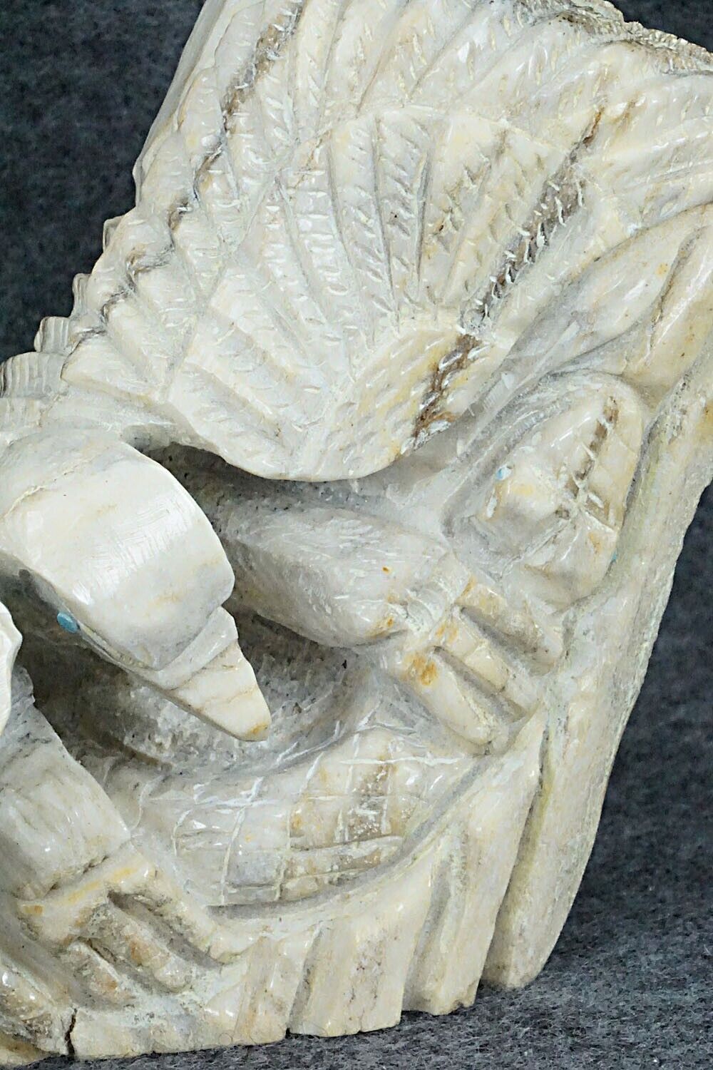 Eagle & Snake Zuni Fetish Carving - Jerrold Lahaleon