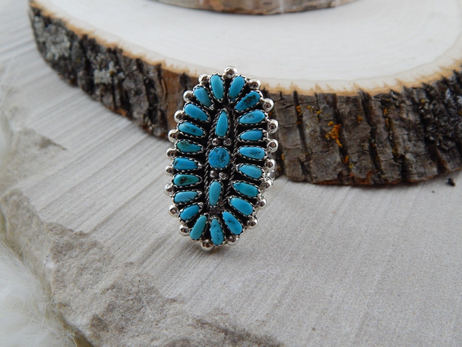 Navajo Sterling Silver & Turquoise Ring - Jaz Wilson - High Lonesome Trading