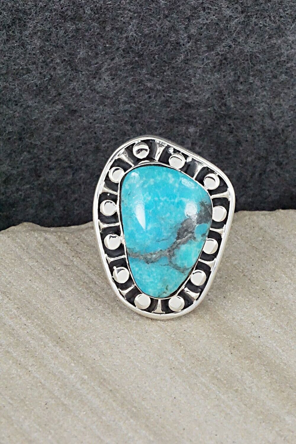 Turquoise & Sterling Silver Ring - Jimson Belin - Size 7