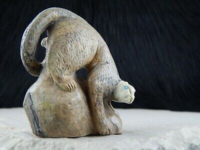 Mountain Lion Zuni Fetish - Lance Cheama - Zuni Mountain Lion Carving - High Lonesome Trading