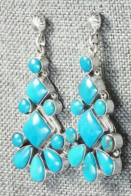Turquoise & Sterling Silver Earrings - Verley Betone