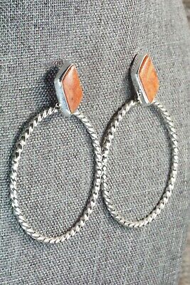 Coral & Sterling Silver Earrings - Annie Spencer