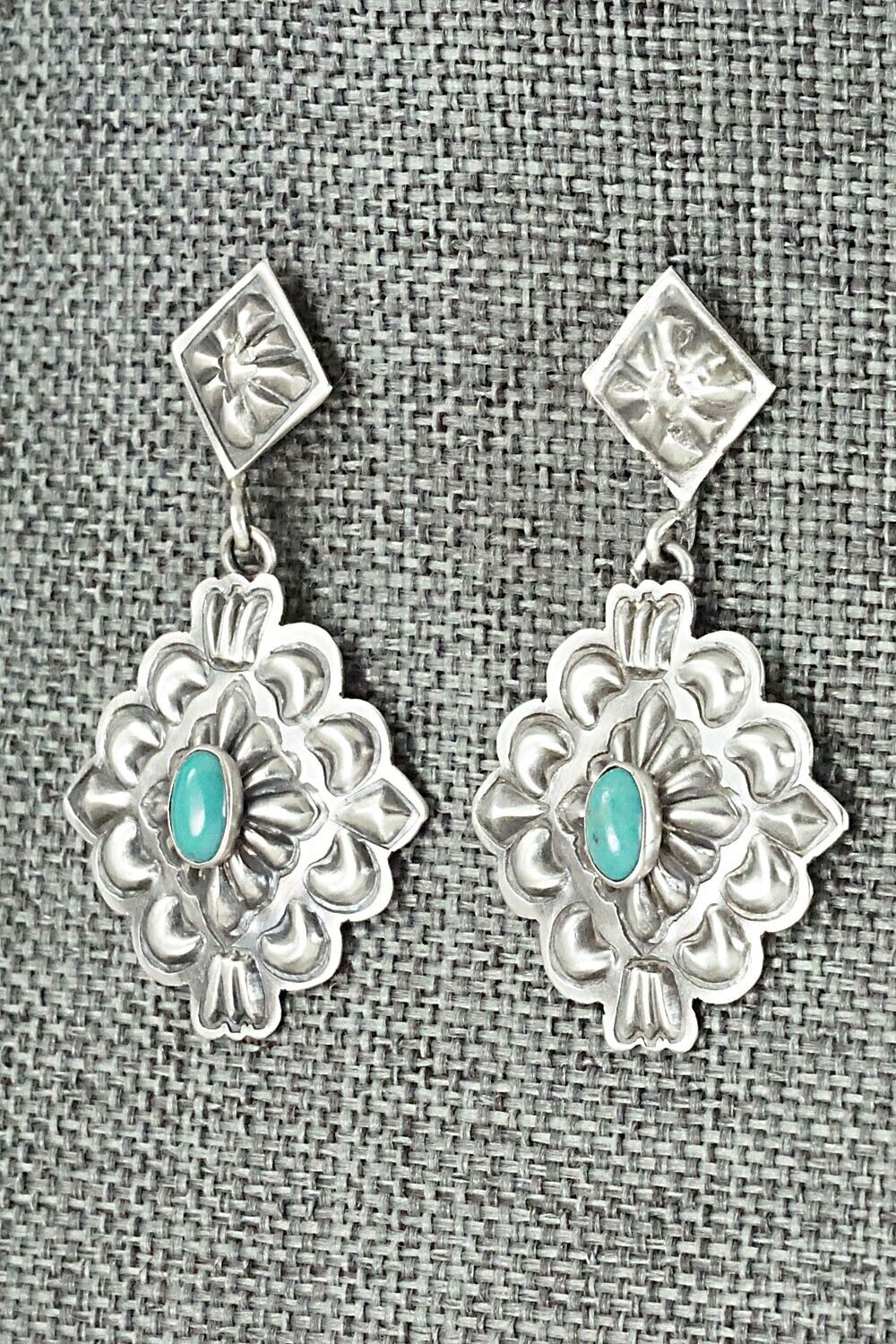 Turquoise & Sterling Silver Earrings - Terry Charlie