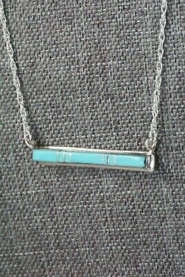Turquoise & Sterling Silver Necklace - Rolanda Natachu