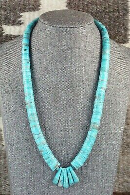 Turquoise & Sterling Silver Necklace - Lupe Lovato