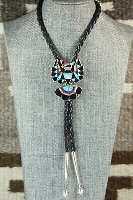 Multi Stone & Sterling Silver Bolo Tie - Delwin Gasper