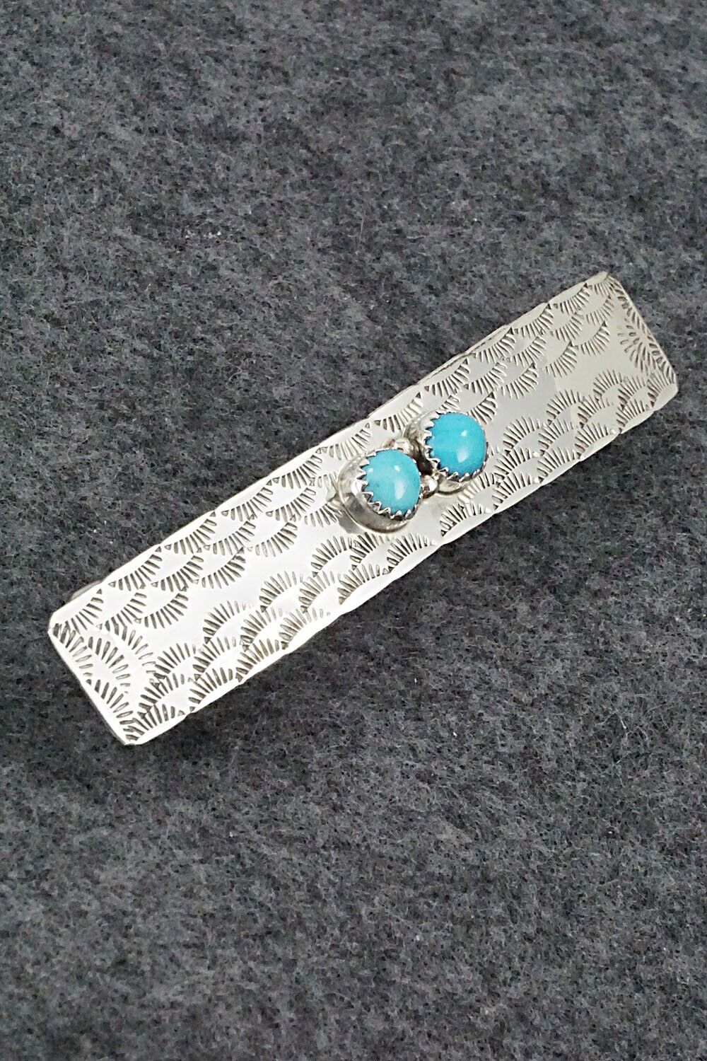 Turquoise & Sterling Silver Hair Barrette - Sally Arviso