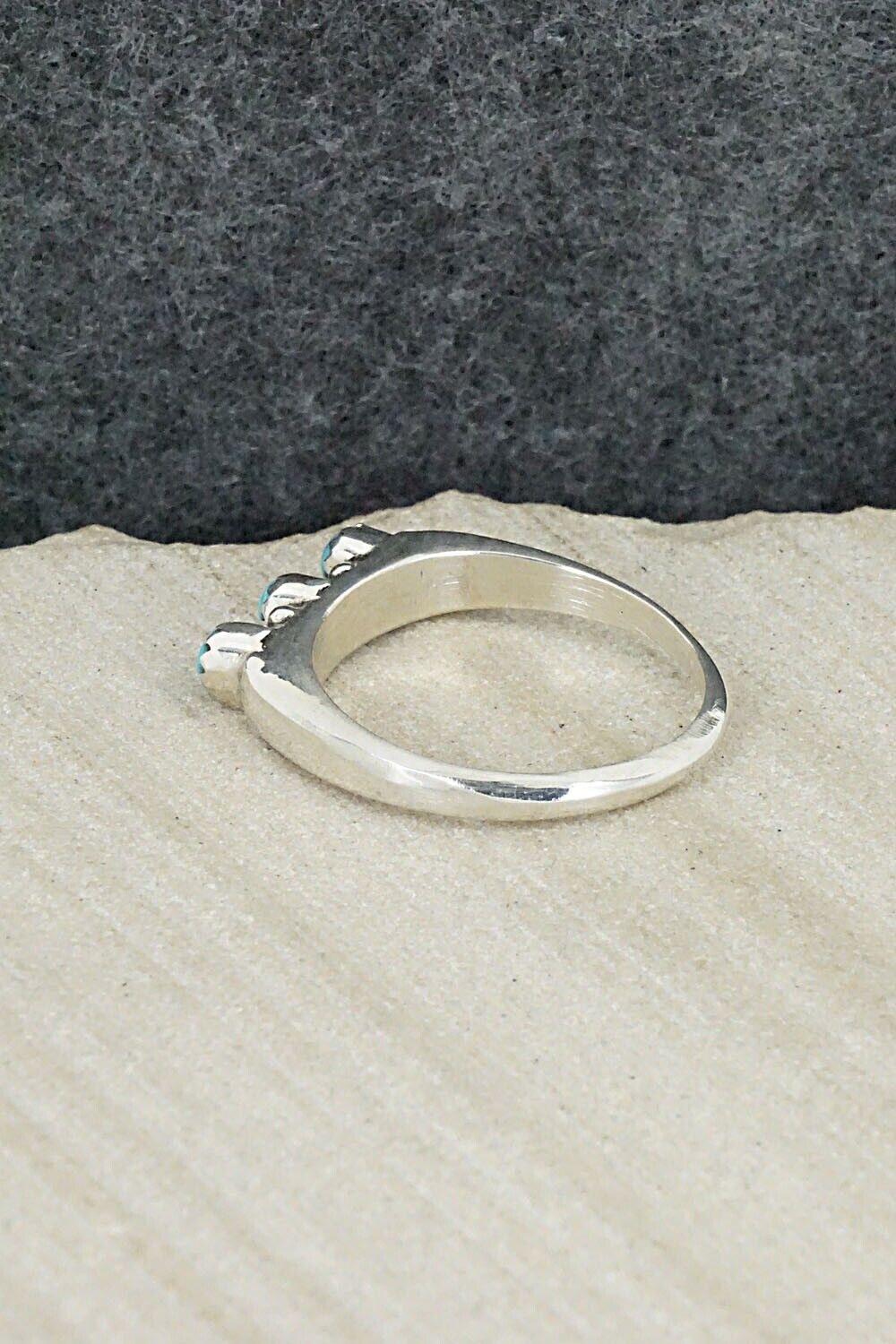 Turquoise and Sterling Silver Ring - Roy Thompson - Size 10