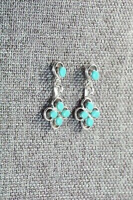 Turquoise & Sterling Silver Earrings - Janice Lonjose - High Lonesome Trading