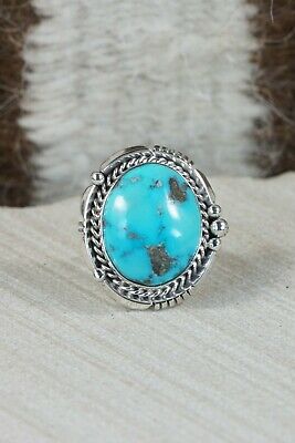 Navajo Turquoise & Sterling Silver Ring - Daniel Benally - Size 7