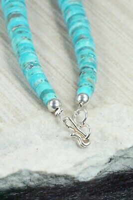 Turquoise & Sterling Silver Necklace - Lupe Lovato