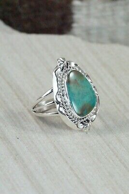 Turquoise & Sterling Silver Ring - Samuel Yellowhair - Size 7