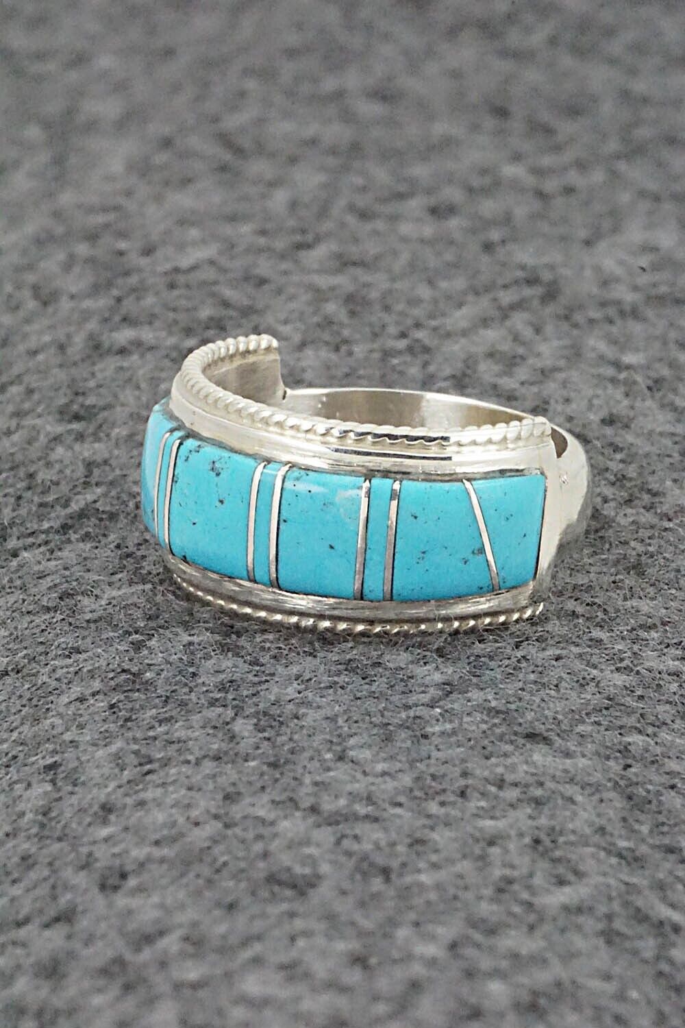 Turquoise & Sterling Silver Ring - Deirdre Luna Panteah - Size 10.5