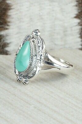 Turquoise & Sterling Silver Ring - Irvin Tsosie - Size 11.25