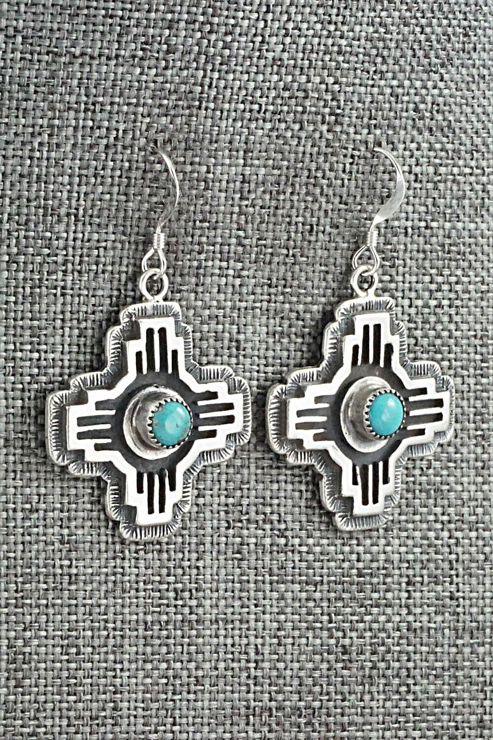 Turquoise & Sterling Silver Earrings - Annie Spencer