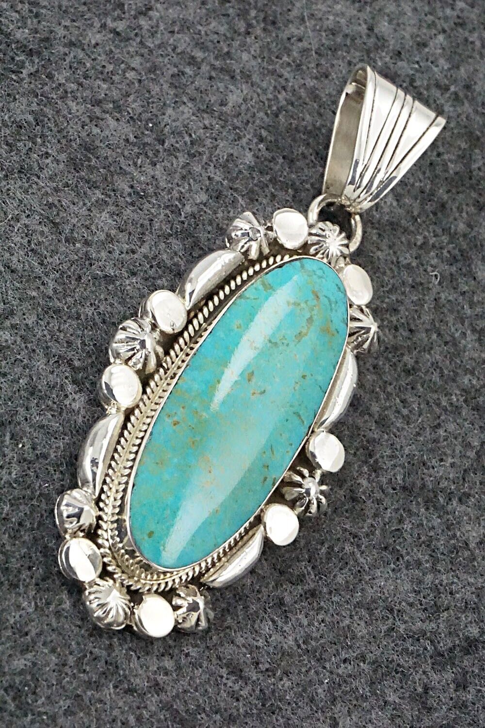 Turquoise & Sterling Silver Pendant - Jimson Belin