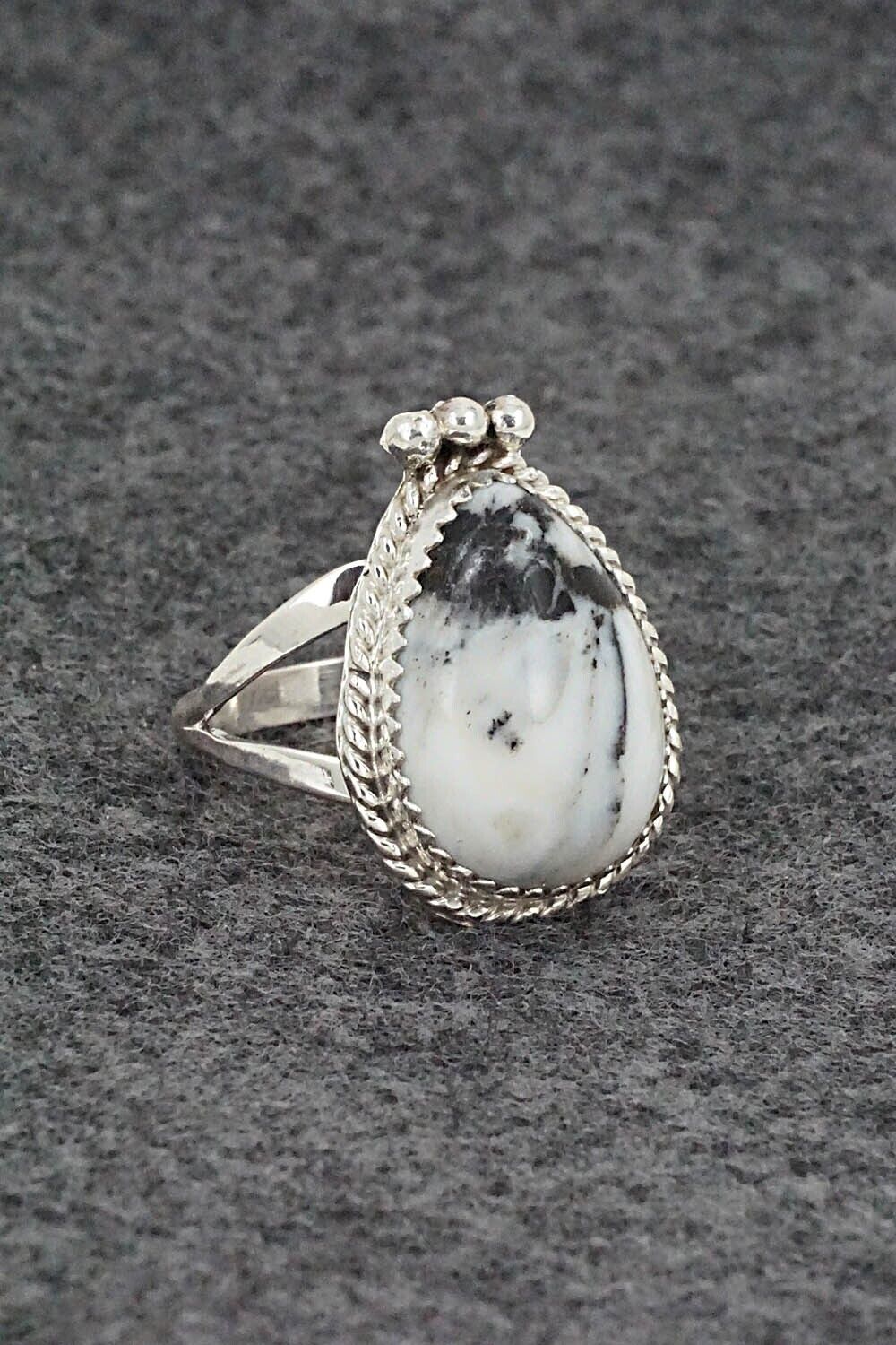 White Buffalo & Sterling Silver Ring - Robert Martinez - Size 7.5