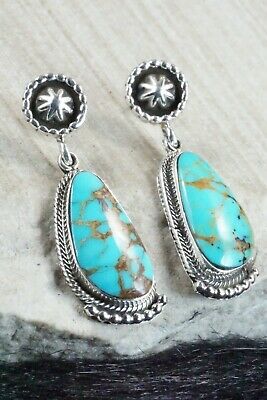 Turquoise & Sterling Silver Earrings - Verley Betone