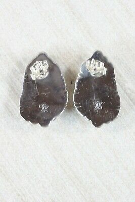 Navajo Turquoise and Sterling Silver Earrings - Annie Spencer - High Lonesome Trading