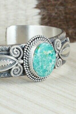 Kingman Turquoise & Sterling Silver Bracelet - Michael Calladitto