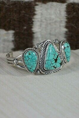 Navajo Turquoise & Sterling Silver Bracelet - Raymond Delgarito - High Lonesome Trading