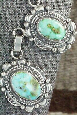 Turquoise & Sterling Silver Necklace and Earrings Set - Tom Lewis