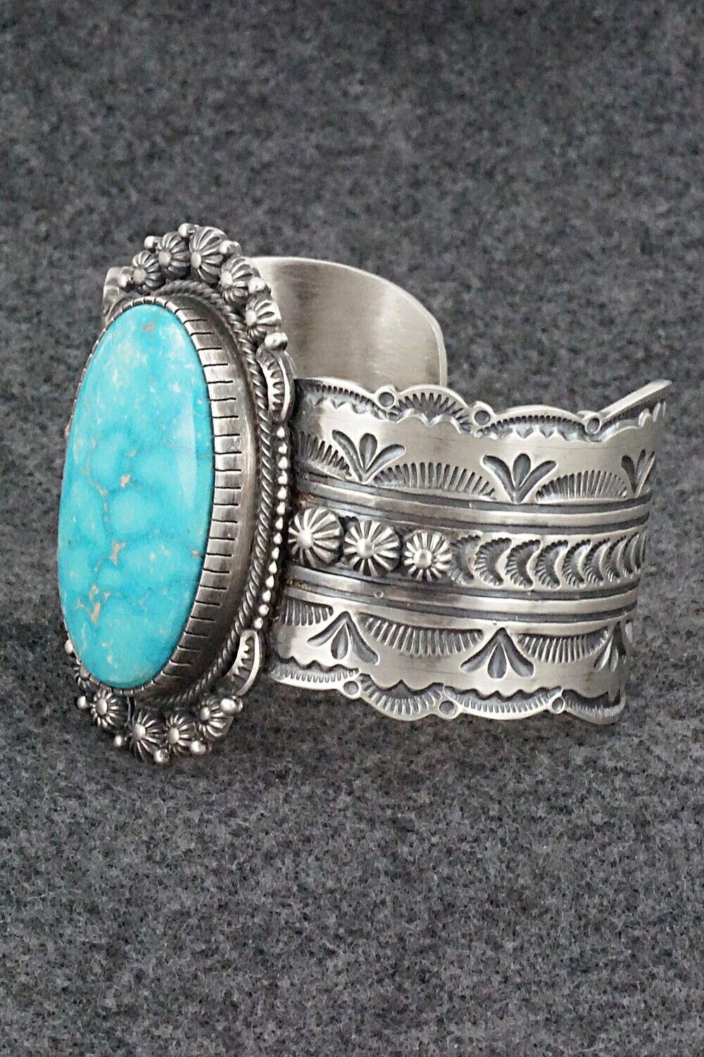 Turquoise & Sterling Silver Bracelet - Bennie Ramone