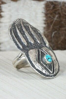 Navajo Turquoise and Sterling Silver Ring - Virgil Reader - Size 11.75