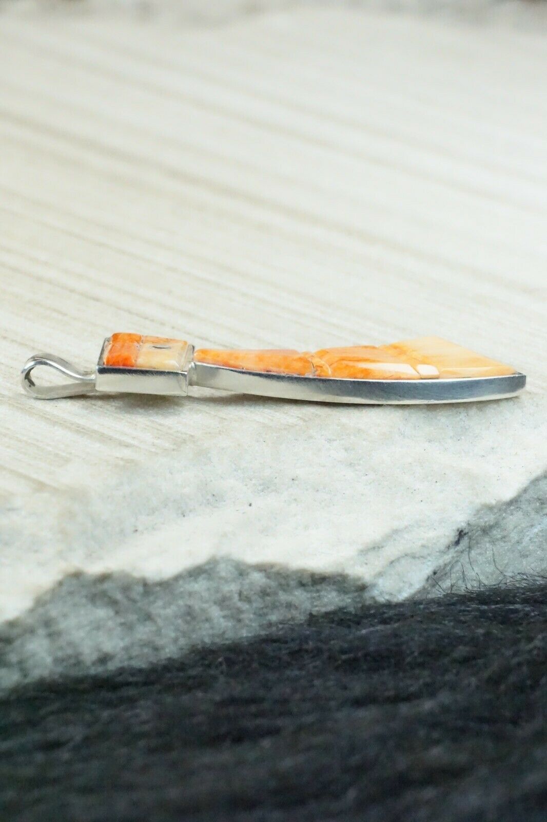 Spiny Oyster & Sterling Silver Pendant - Harold Smith