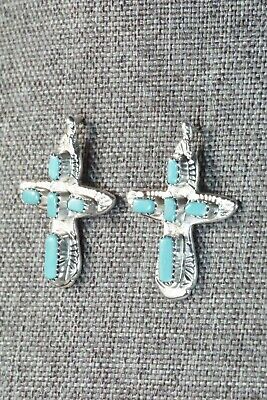 Turquoise & Sterling Silver Earrings - Cecilia Iule - High Lonesome Trading